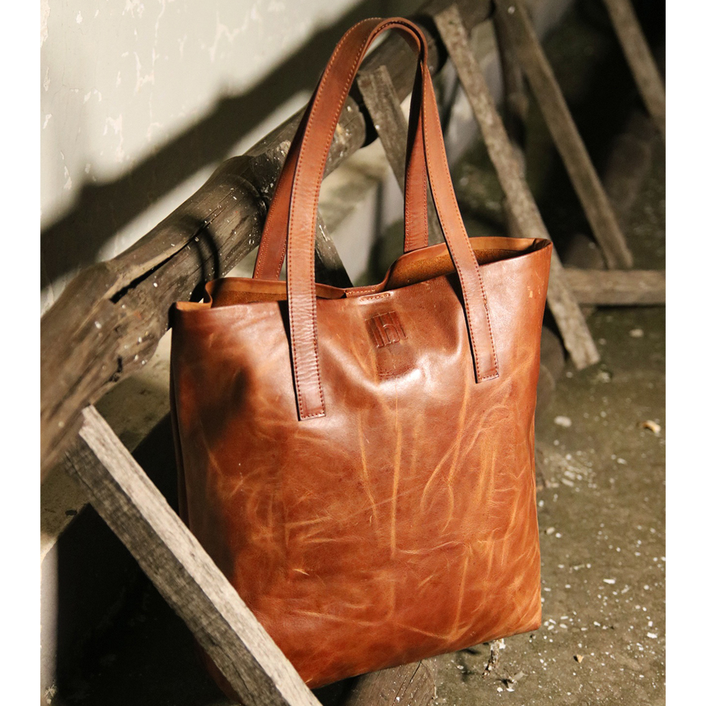 ladies leather tote bag, original leather tote bag, leather handbag, women's bag,  - view 4