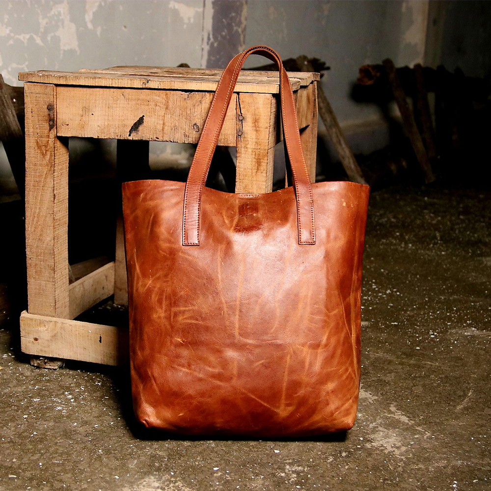 ladies leather tote bag, original leather tote bag, leather handbag, women's bag,  - view 6