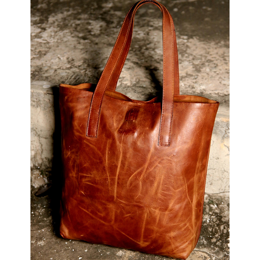 ladies leather tote bag, original leather tote bag, leather handbag, women's bag,  - view 7
