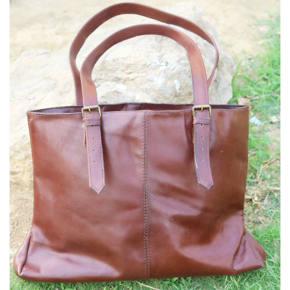 ladies leather tote bag, original leather tote bag, leather handbag, women's bag, leather bag - view 5
