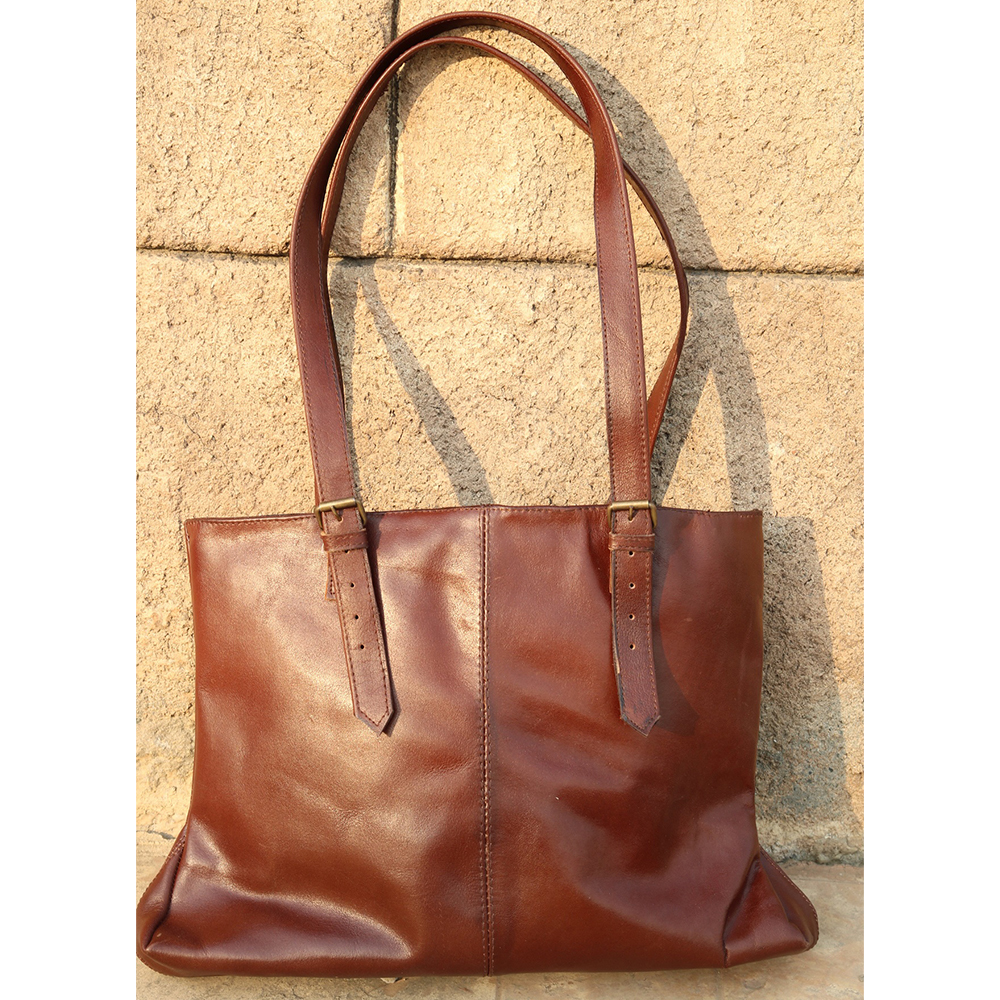 ladies leather tote bag, original leather tote bag, leather handbag, women's bag, leather bag - view 6