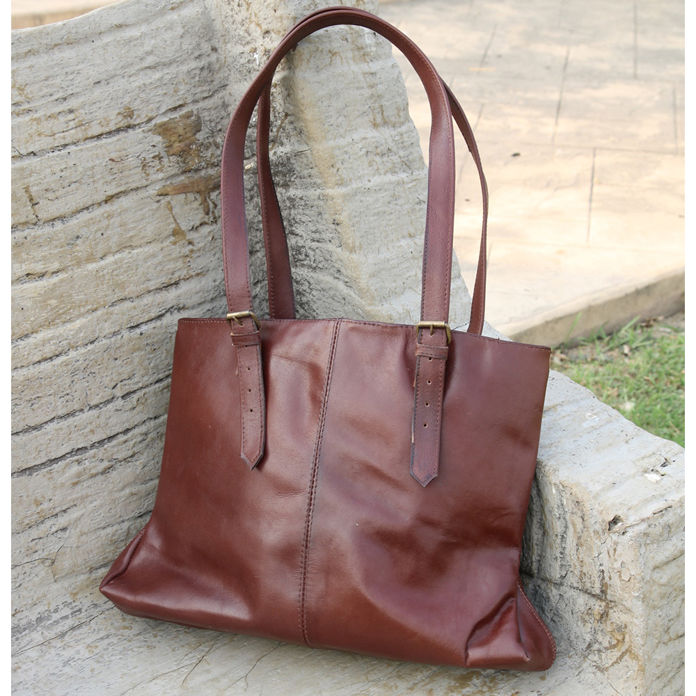 ladies leather tote bag, original leather tote bag, leather handbag, women's bag, leather bag - view 7