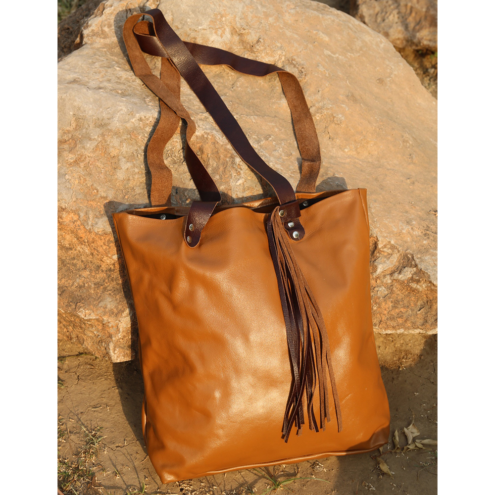 ladies leather tote bag, original leather tote bag, leather handbag, women's bag, leather bag - view 5