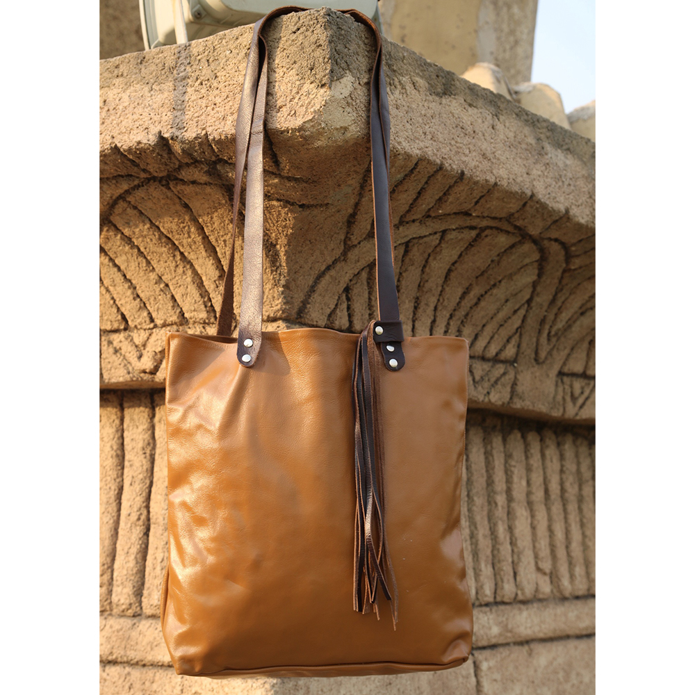 ladies leather tote bag, original leather tote bag, leather handbag, women's bag, leather bag - view 6