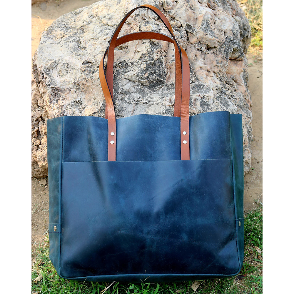 ladies leather tote bag, original leather tote bag, leather handbag, women's bag, leather bag - view 6