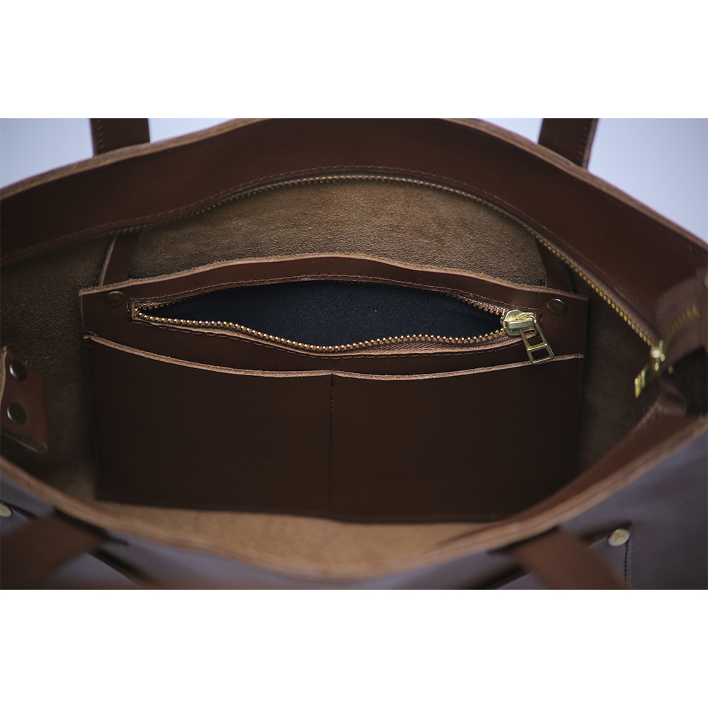 ladies leather tote bag, original leather tote bag, leather handbag, women's bag, leather bag - view 2