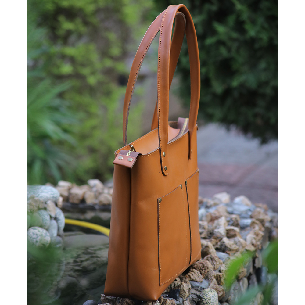 ladies leather tote bag, original leather tote bag, leather handbag, women's bag, leather bag - view 3