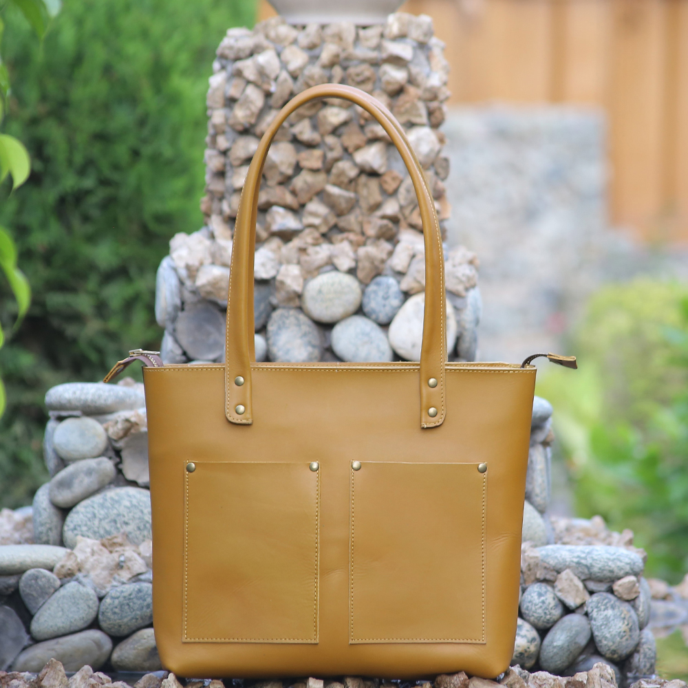 ladies leather tote bag, original leather tote bag, leather handbag, women's bag, leather bag - view 5