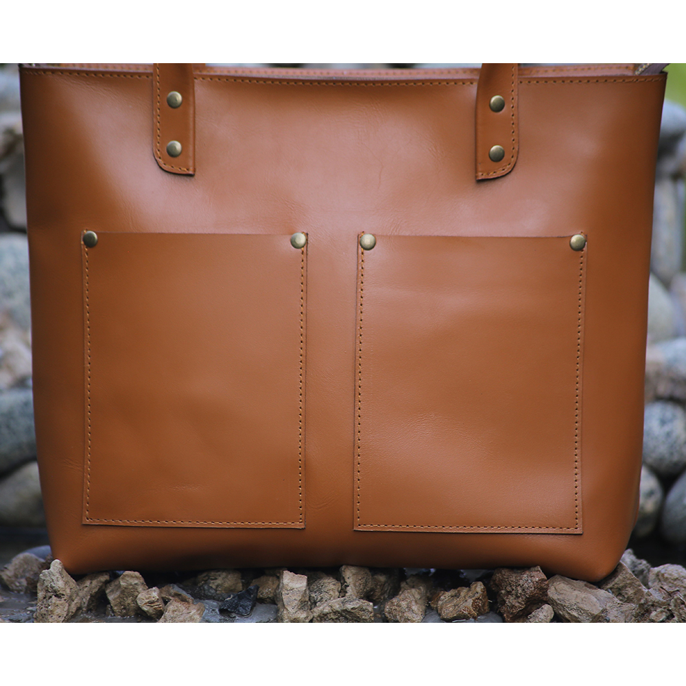 ladies leather tote bag, original leather tote bag, leather handbag, women's bag, leather bag - view 6