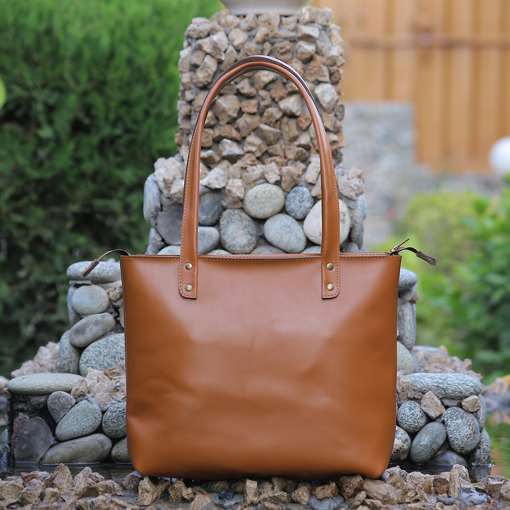 ladies leather tote bag, original leather tote bag, leather handbag, women's bag, leather bag - view 9