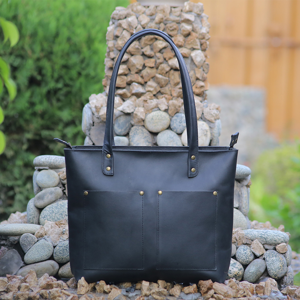ladies leather tote bag, original leather tote bag, leather handbag, women's bag, leather bag - view 11