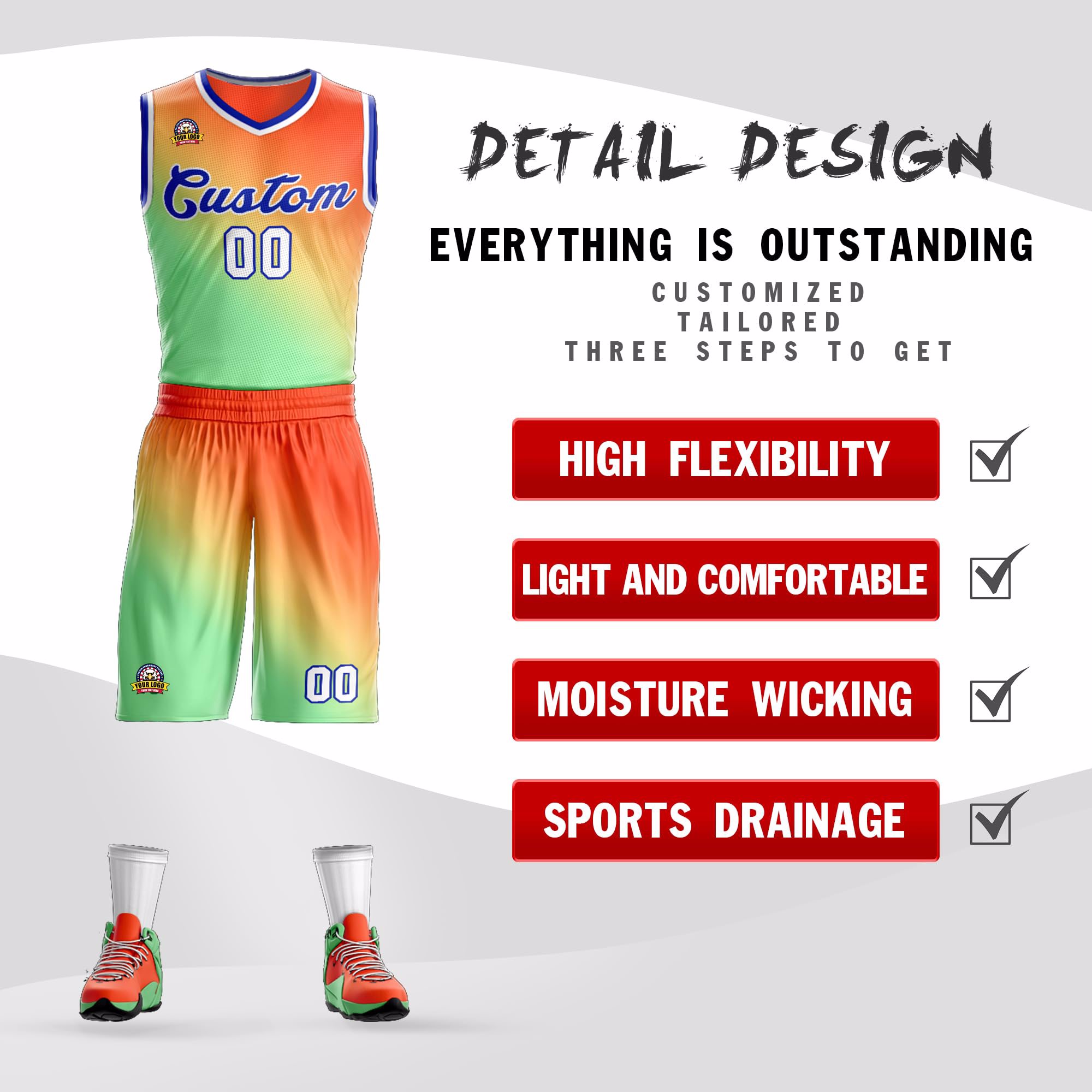 2024 New Design Stitched Basketball Uniform Top Quality Breathable Basketball Team Uniforms  - view 2