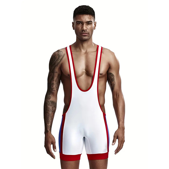 High Quality Automated Cutting Wrestling Singlet With Customised Colour Logo And Design 