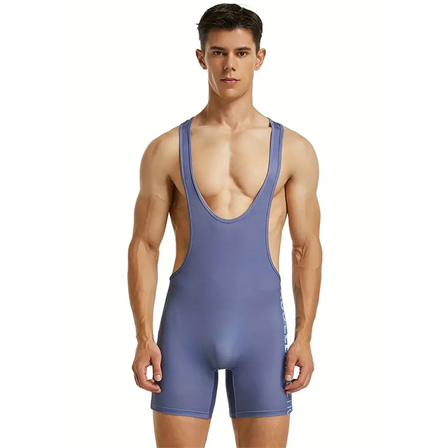 High Quality Automated Cutting Wrestling Singlet With Customised Colour Logo And Design  - view 4