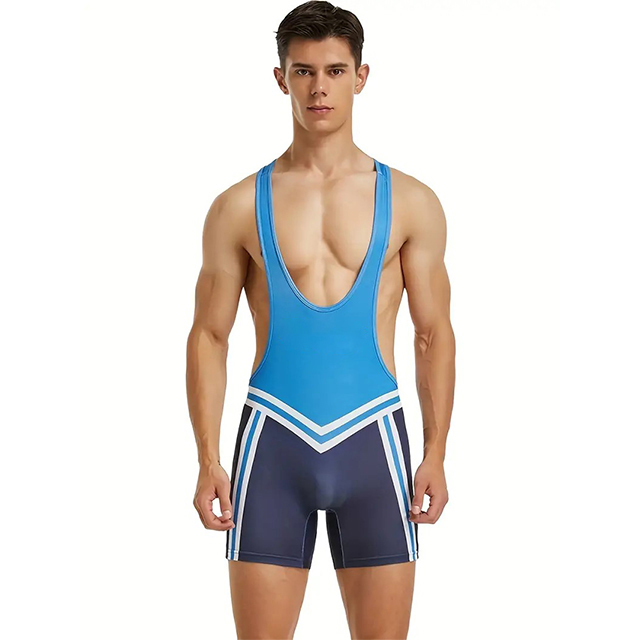High Quality Automated Cutting Wrestling Singlet With Customised Colour Logo And Design  - view 6