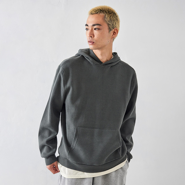 High Quality Knitted  Cotton Hoodie With Customization of Logo Printing Size and Colour  - view 5