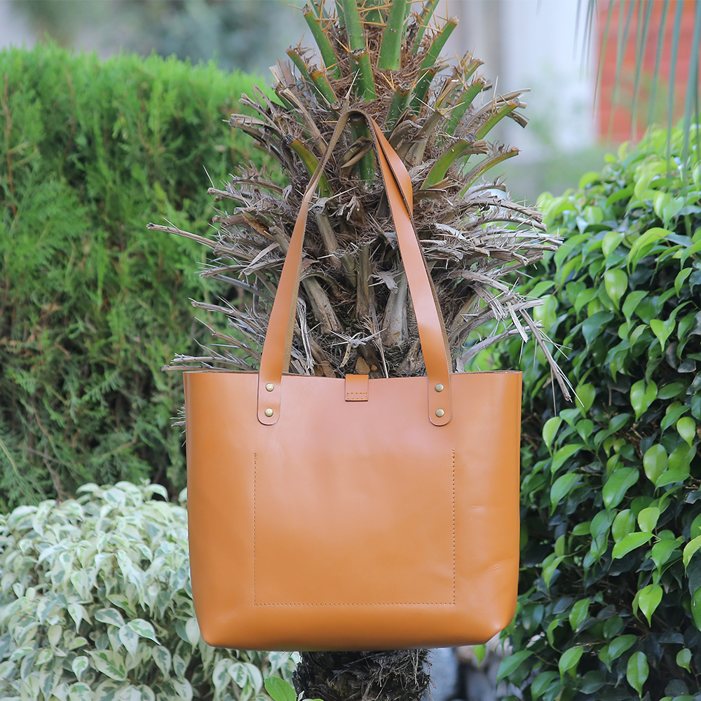 ladies leather tote bag, original leather tote bag, leather handbag, women's bag, leather bag - view 2