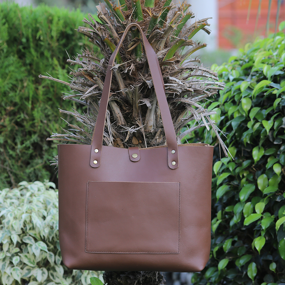 ladies leather tote bag, original leather tote bag, leather handbag, women's bag, leather bag - view 9