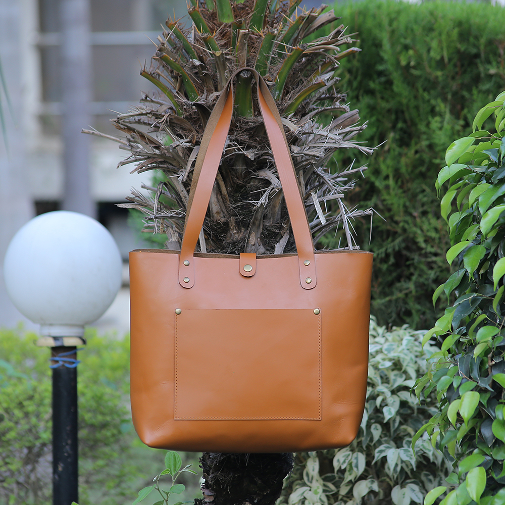 ladies leather tote bag, original leather tote bag, leather handbag, women's bag, leather bag - view 10