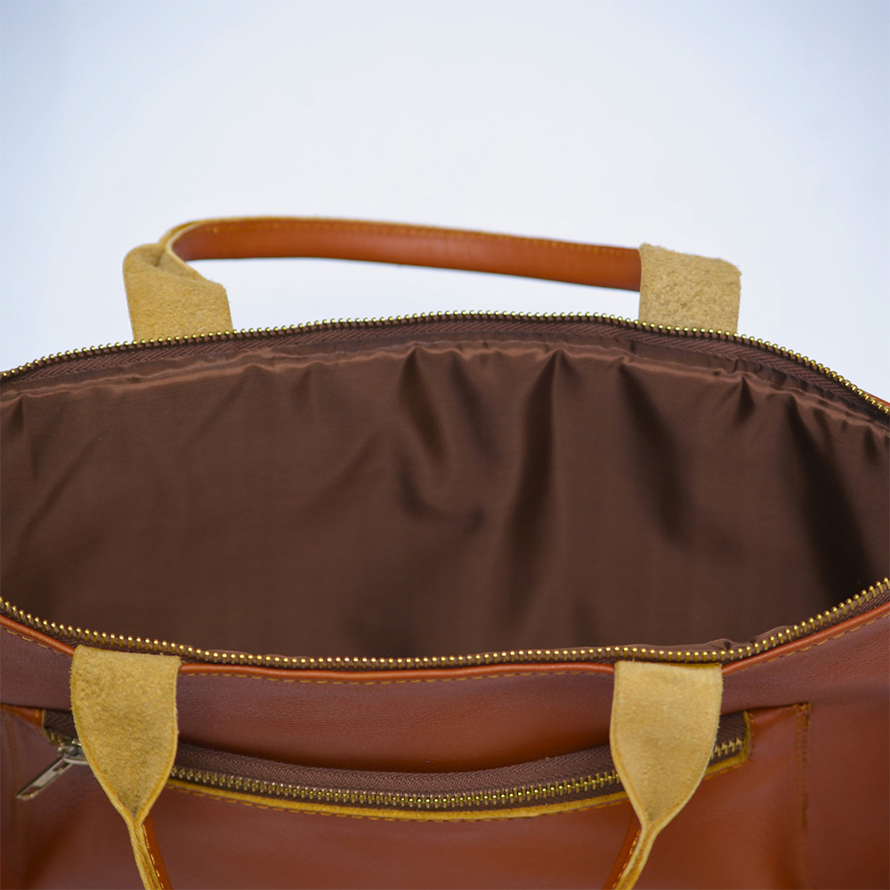 ladies leather laptop tote bag, original leather tote bag, leather handbag, women's bag, leather bag - view 6