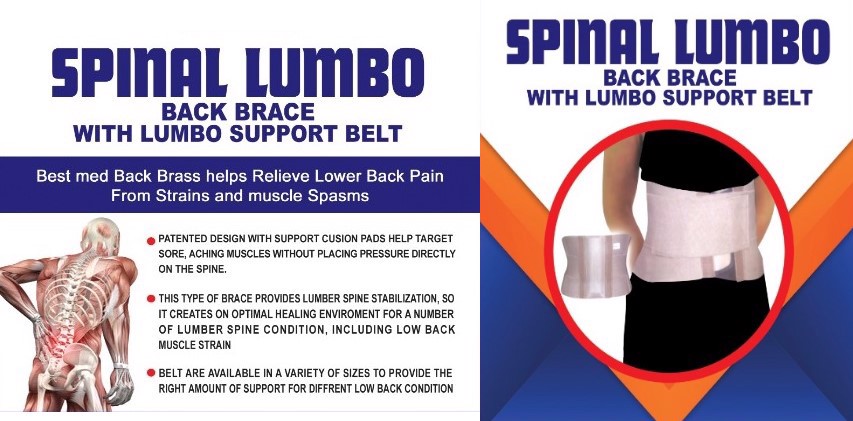 SPINAL LUMBO BACK BRECE WITH LUMBO SUPPORT BELT