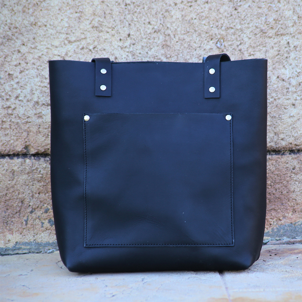 ladies leather tote bag, original leather tote bag, leather handbag, women's bag, leather bag - view 3
