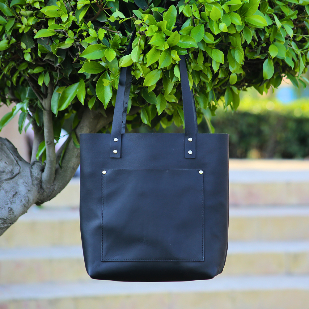 ladies leather tote bag, original leather tote bag, leather handbag, women's bag, leather bag - view 4