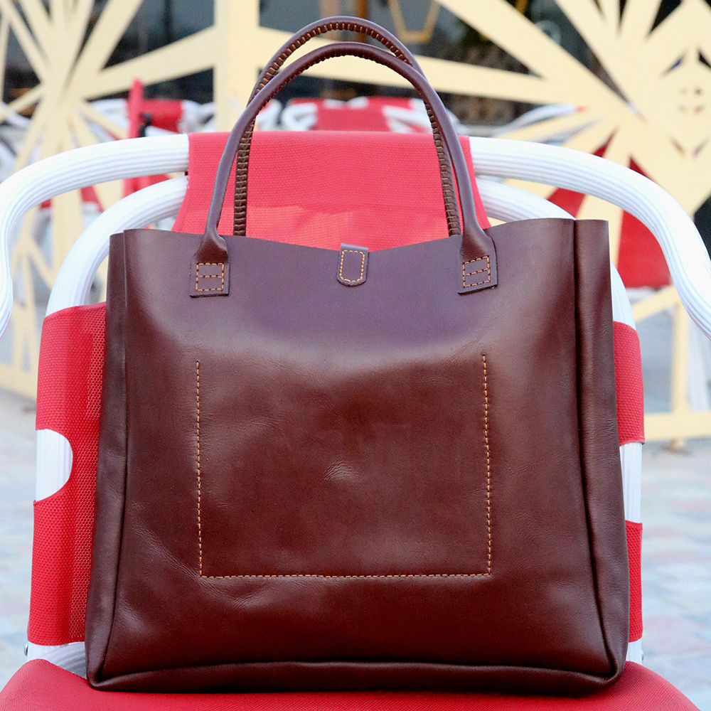 ladies leather tote bag, original leather tote bag, leather handbag, women's bag, leather bag - view 7