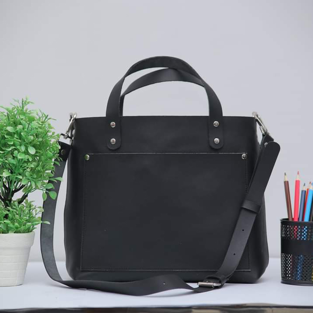 ladies leather tote bag, original leather tote bag, leather handbag, women's bag, leather bag - view 3