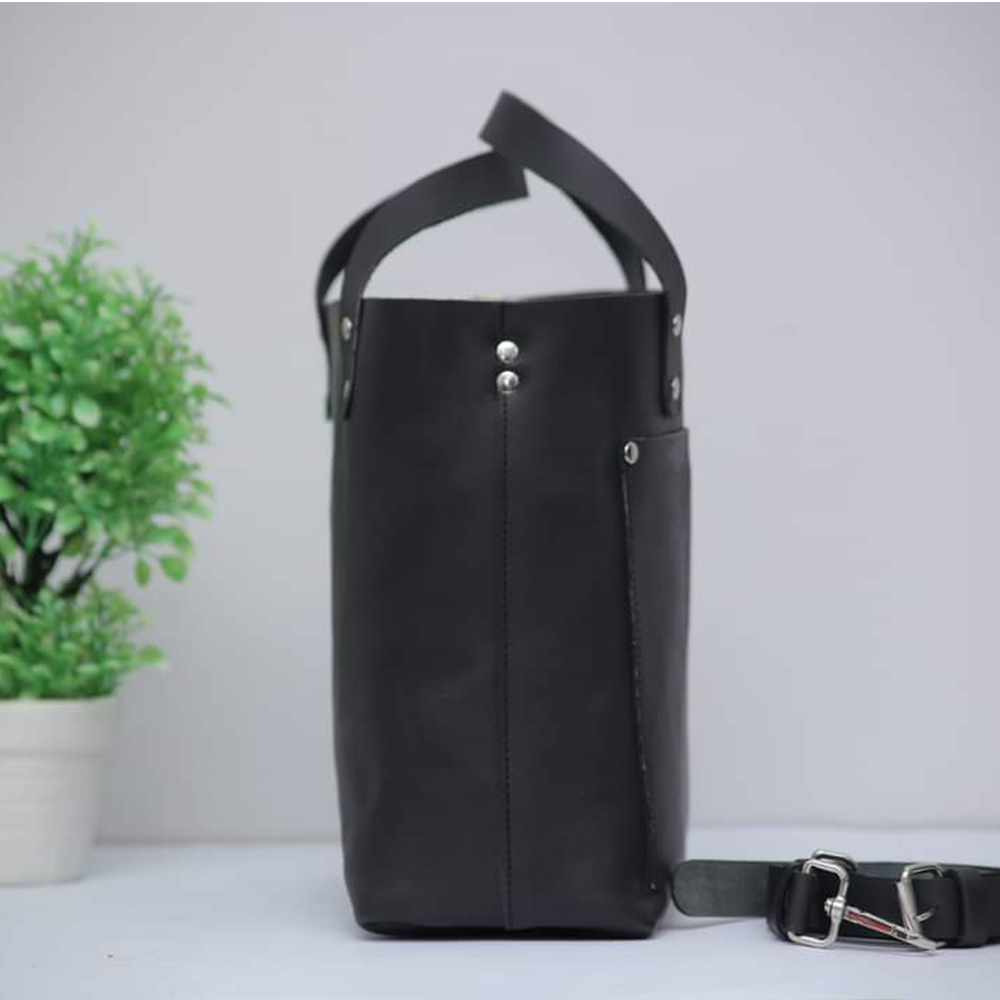 ladies leather tote bag, original leather tote bag, leather handbag, women's bag, leather bag - view 6