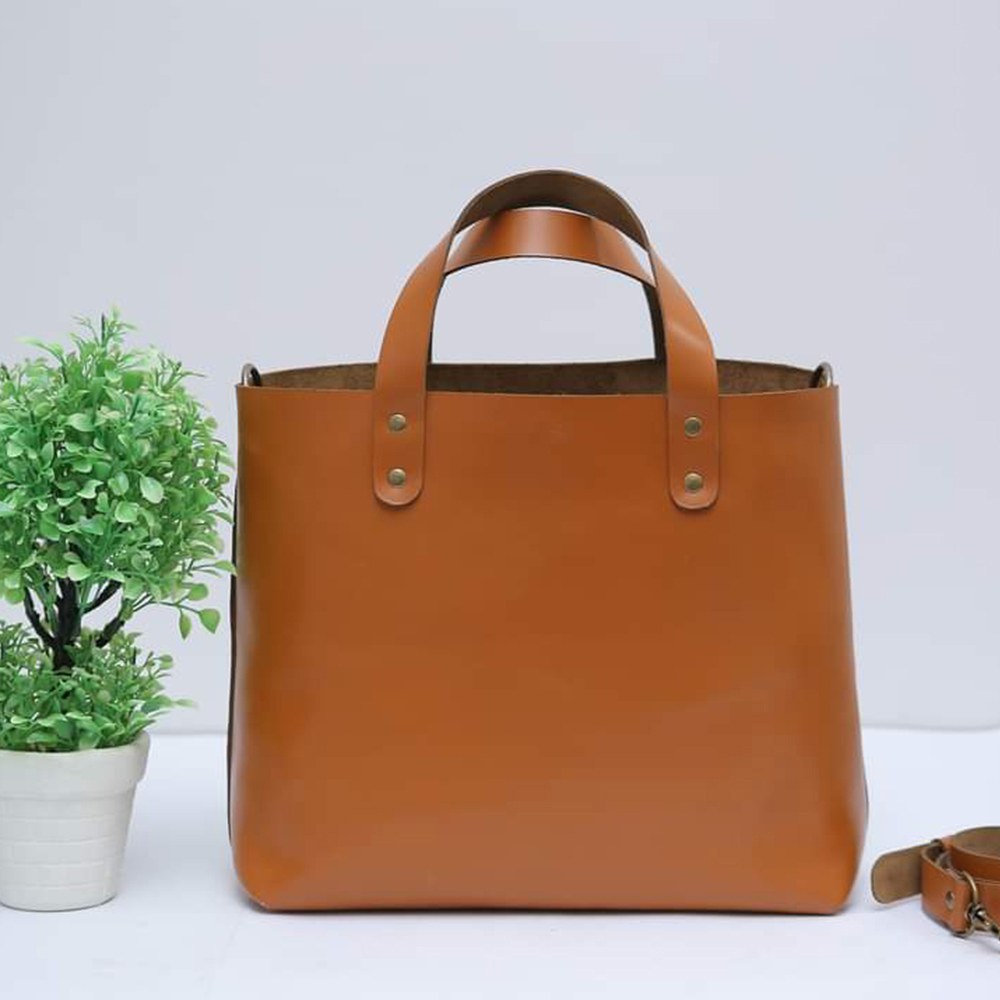 ladies leather tote bag, original leather tote bag, leather handbag, women's bag, leather bag - view 9