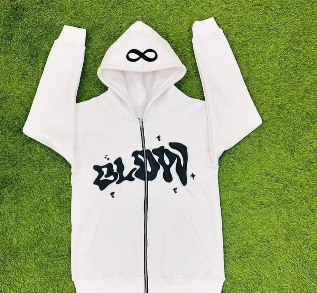 High Quality Stylish Fully Customised White Puff Printed Hoodie 
