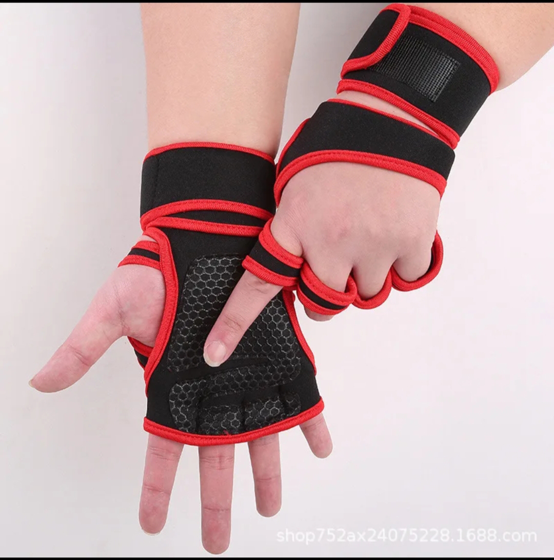 Fitness Gloves Weight Lifting Gym Workout Training Wrist Wrap Strap Men / Women - view 2