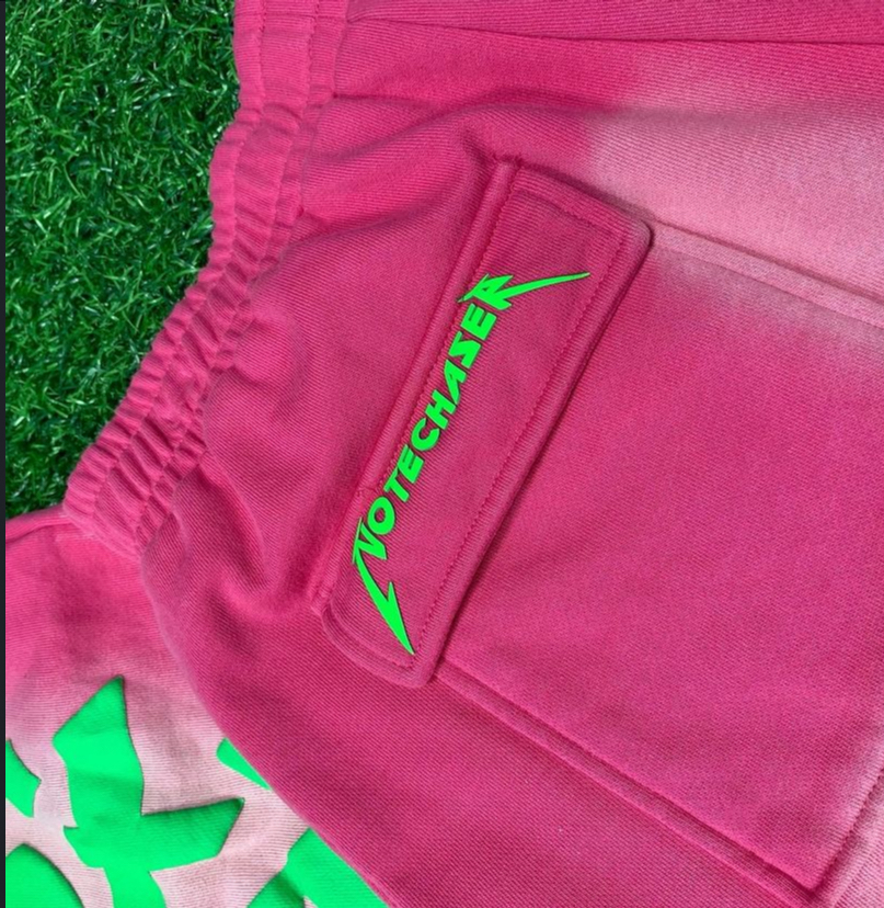  High Quality Custom Sunfade Shorts with Top Quality Puff Printing on it - view 2