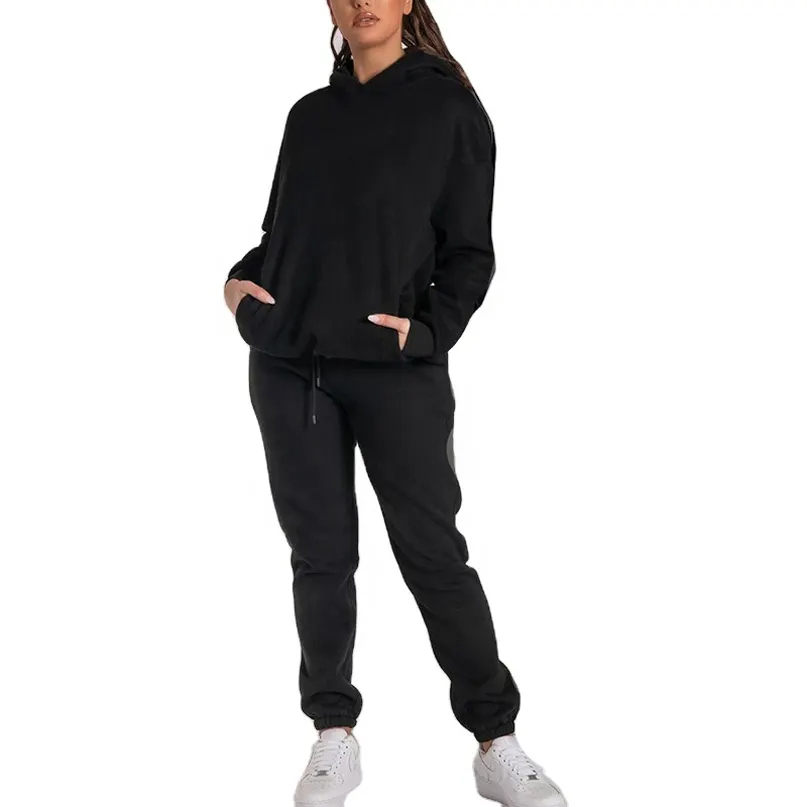 2024 Custom Pink Distressed Zip Hoodie Women Tracksuits