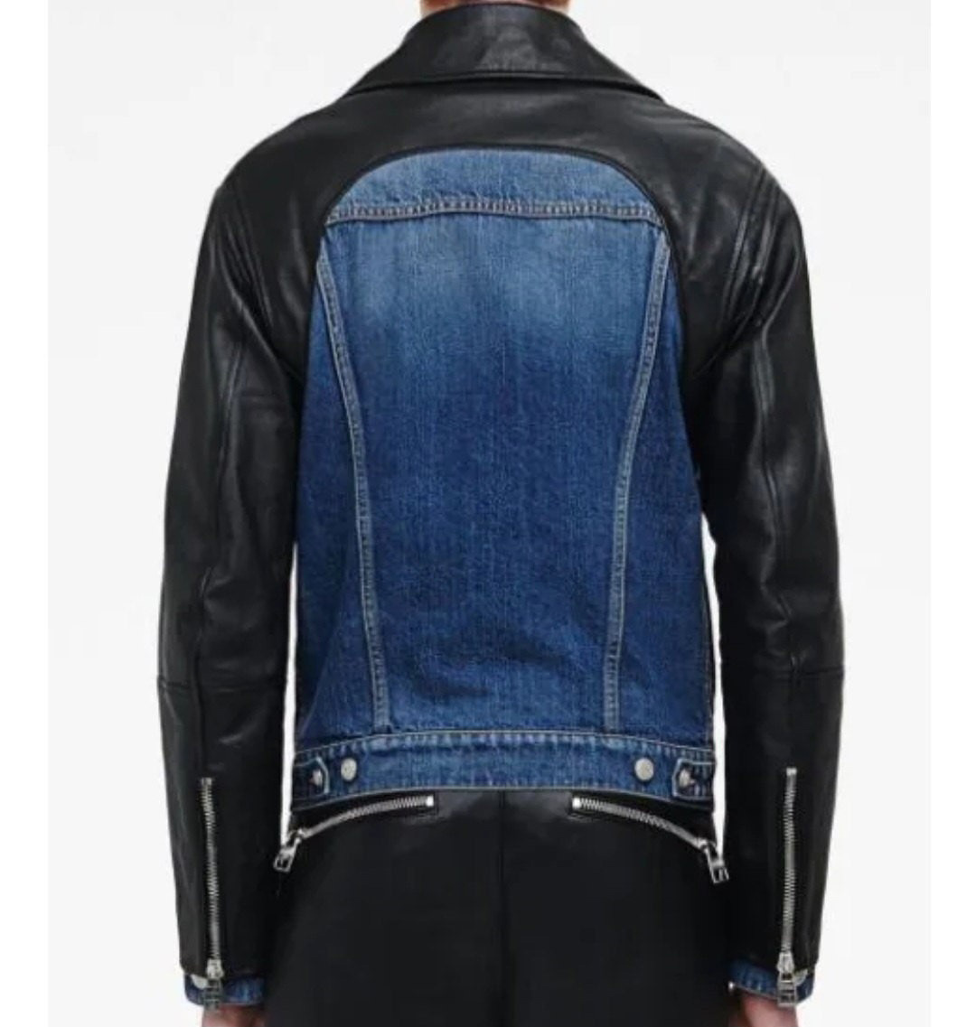 Classic Men's Leather Jeans Jacket – Timeless Style & Durability - view 2