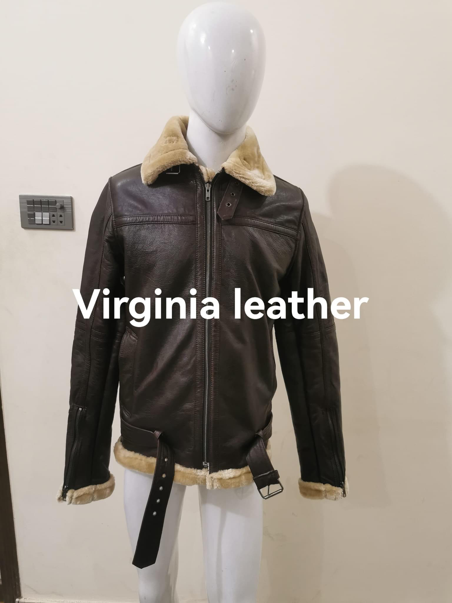 Classic Brown Shearling Leather Jacket – Warmth, Style, and Timeless Luxury - view 2