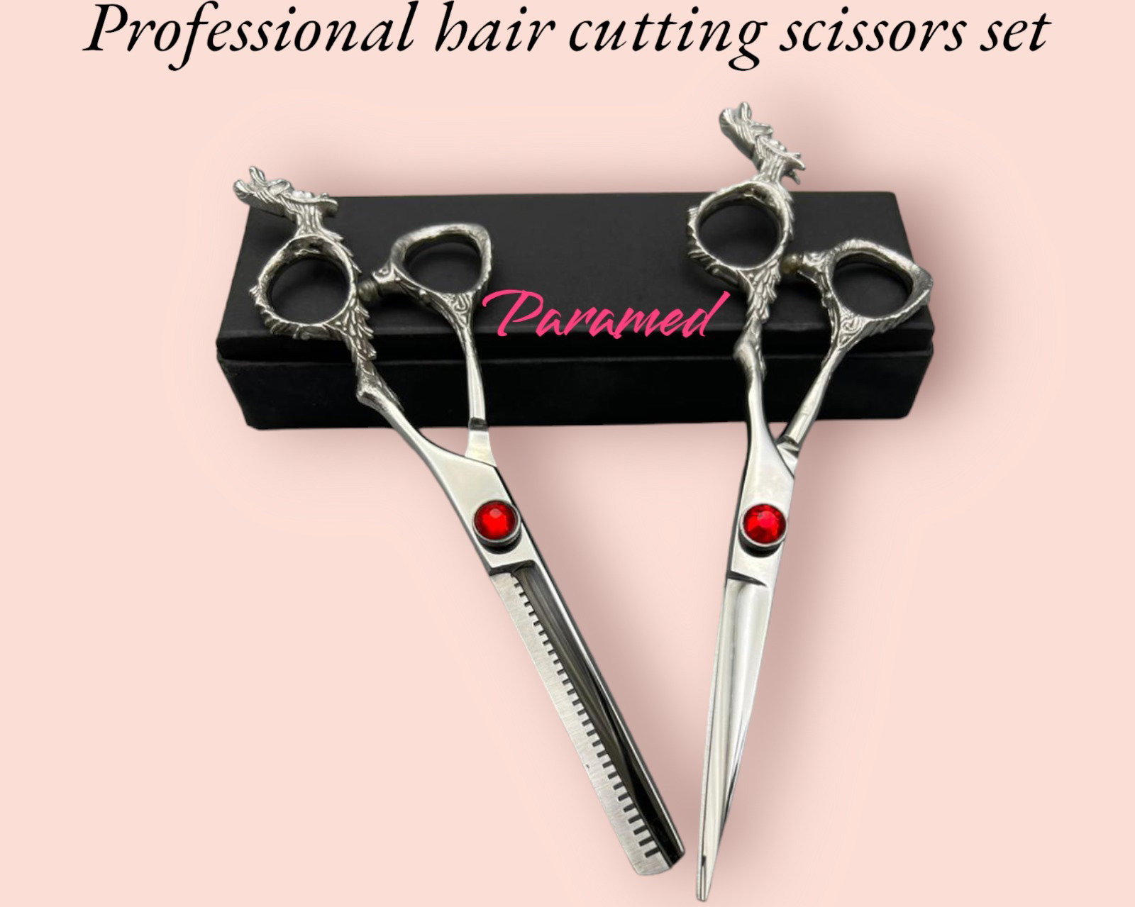 High Quality J2 Japanese Steel  Paramed Barber Hair Cutting Scissors Set 