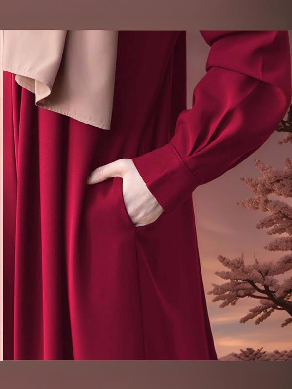 Classic Front Zip With Both Sided Pocket Abaya With Belt