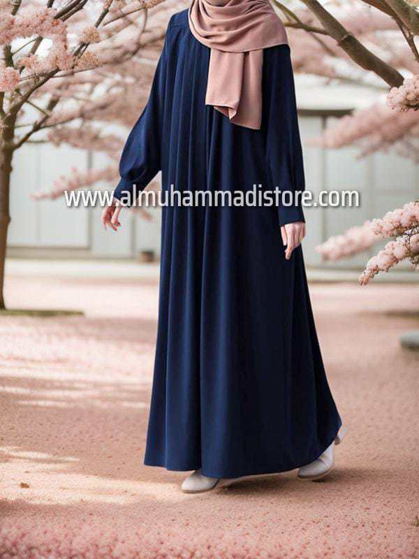 Classic Front Zip With Both Sided Pocket Abaya With Belt - view 4