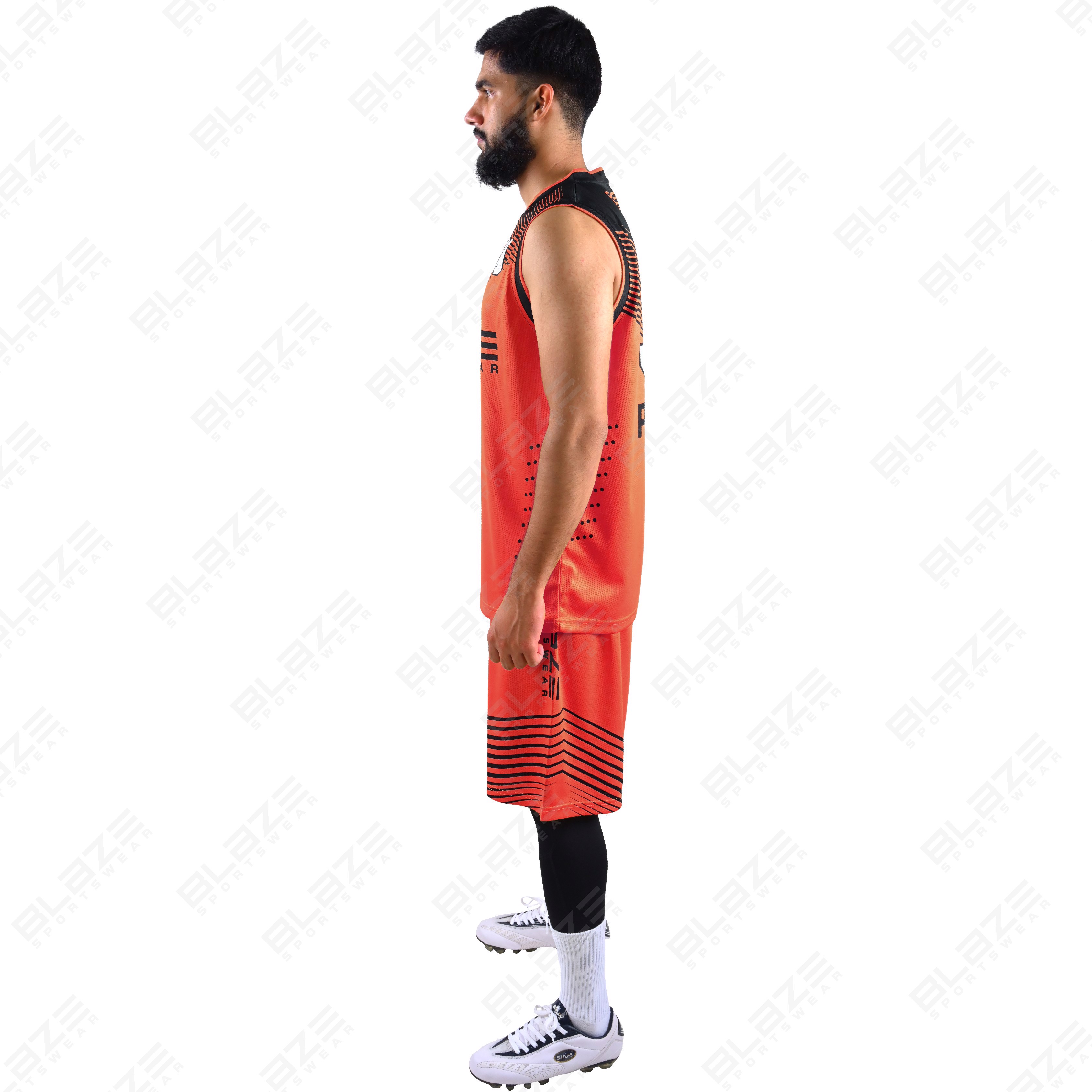 Custom 100% polyester basketball set with new design for boys and men, featuring France jerseys. - view 3