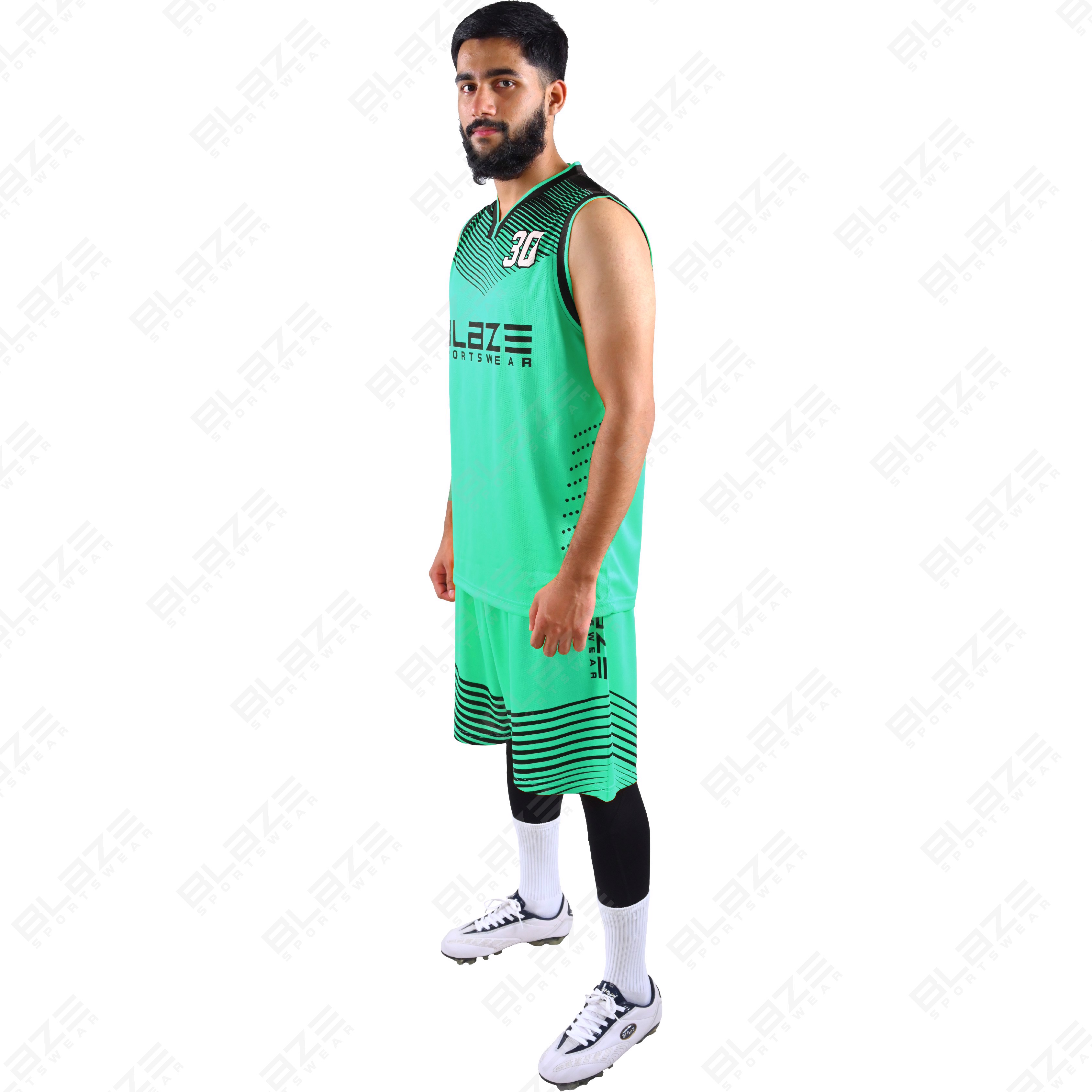 Custom 100% polyester basketball set with new design for boys and men, featuring France jerseys. - view 22