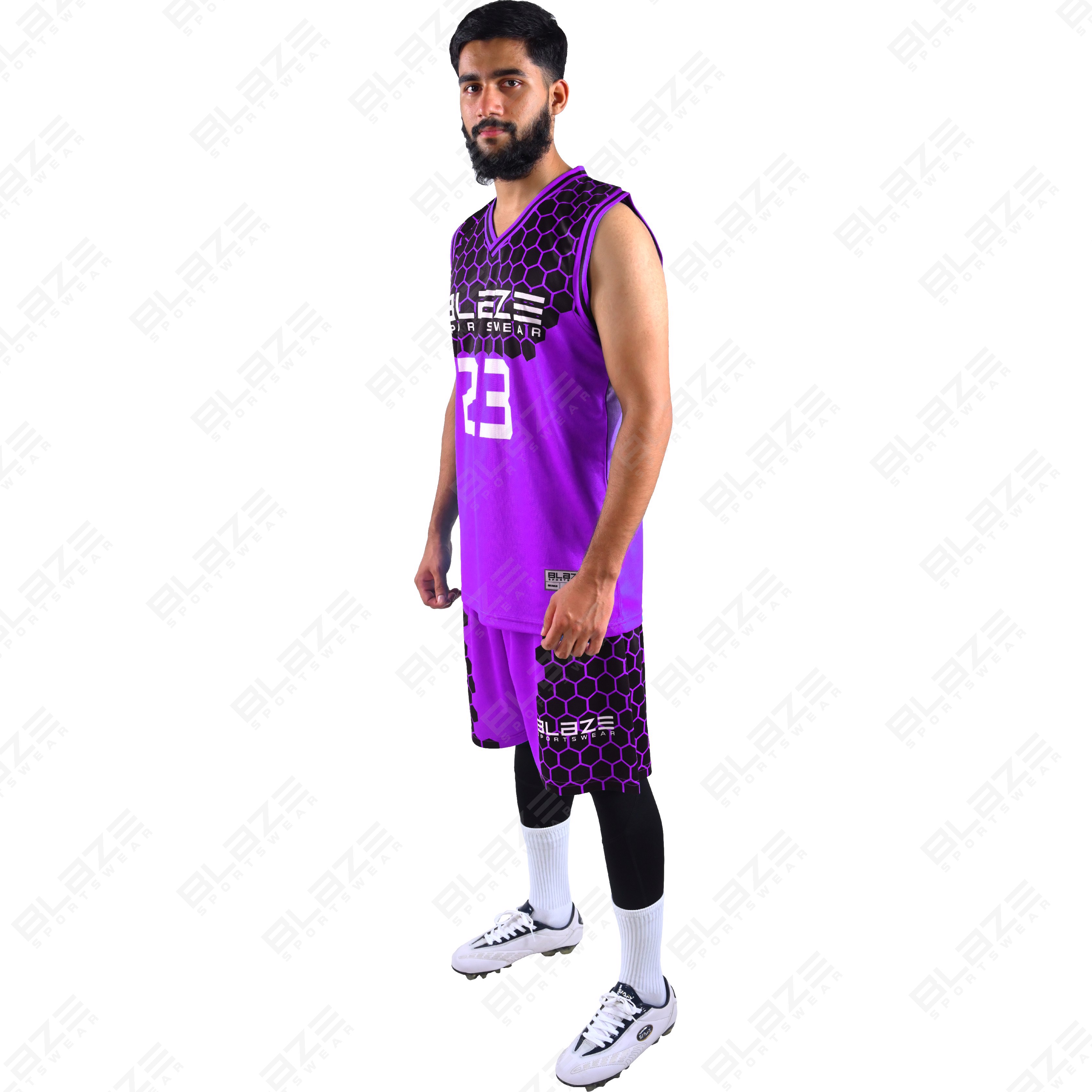 Custom 100% polyester basketball set with new design for boys and men, featuring France jerseys. - view 23