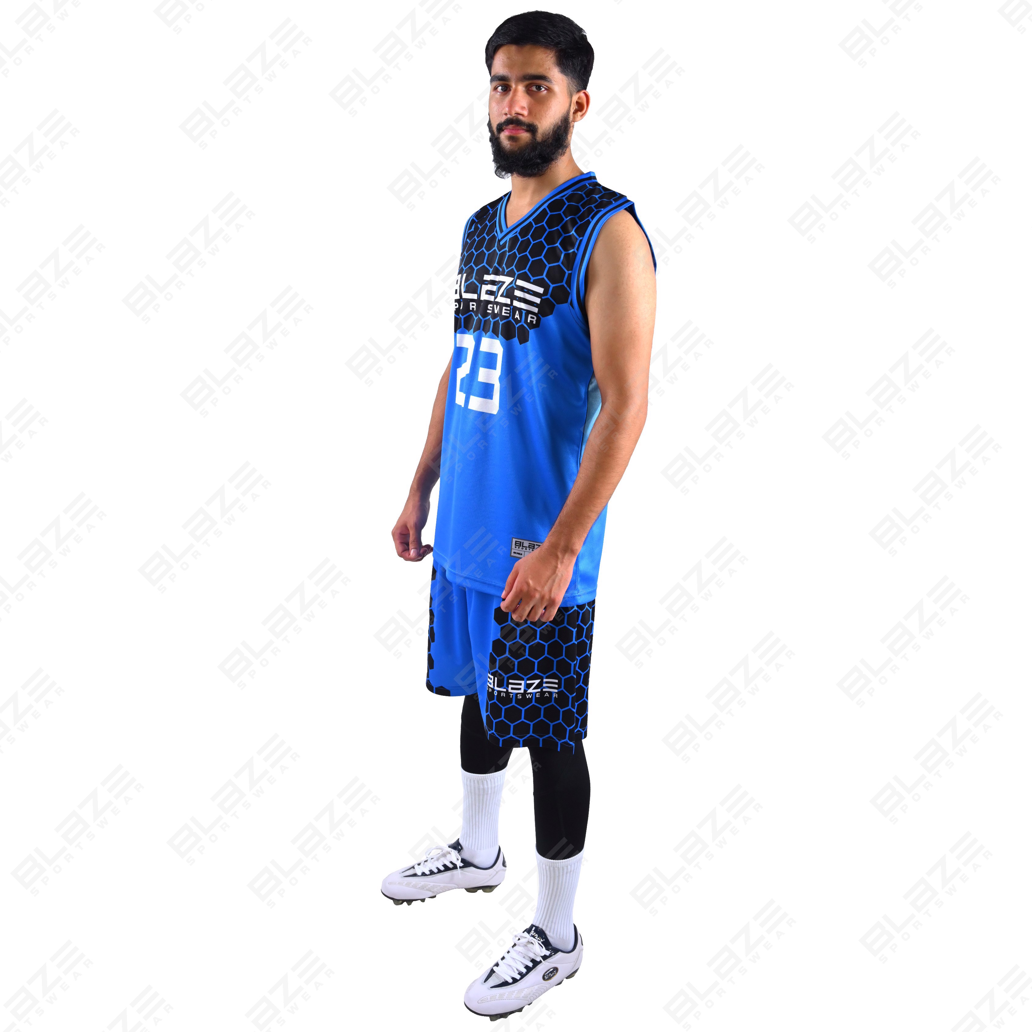 Custom 100% polyester basketball set with new design for boys and men, featuring France jerseys. - view 26