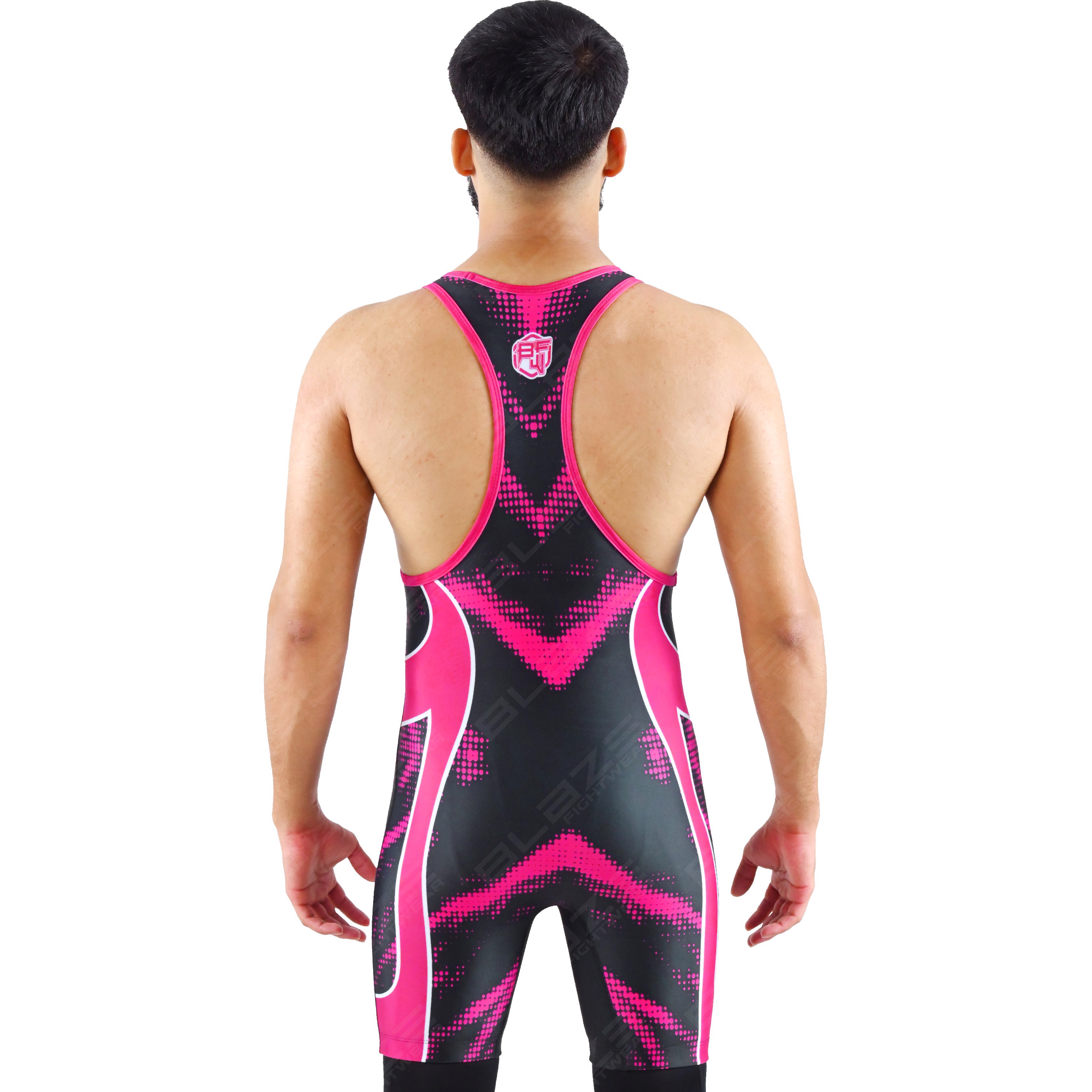 OEM men's high-stretch powerlifting singlet, one-piece attire featuring a trendy knitted design. - view 7