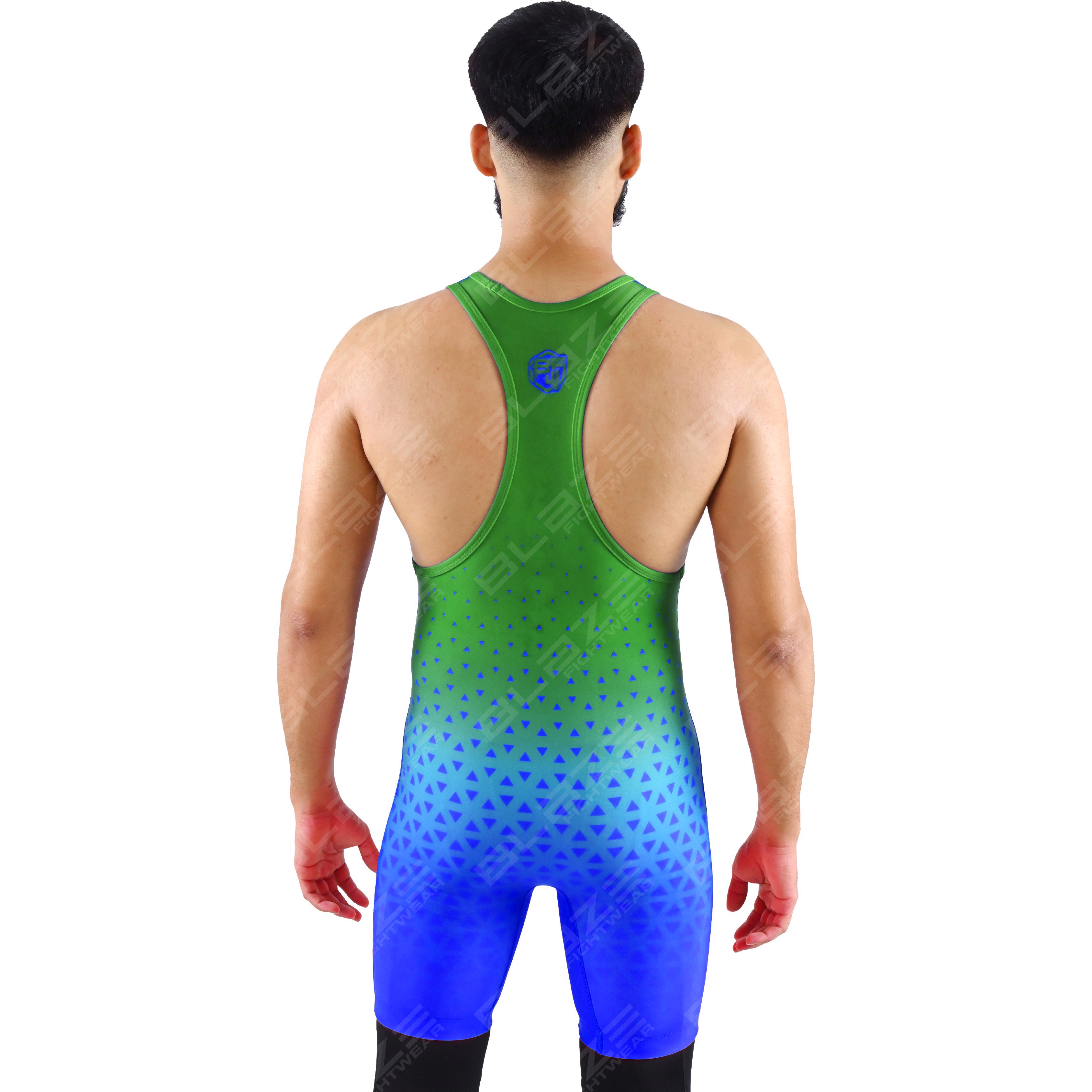  OEM men's high-stretch powerlifting singlet, one-piece garment with a contemporary knitted texture. - view 6