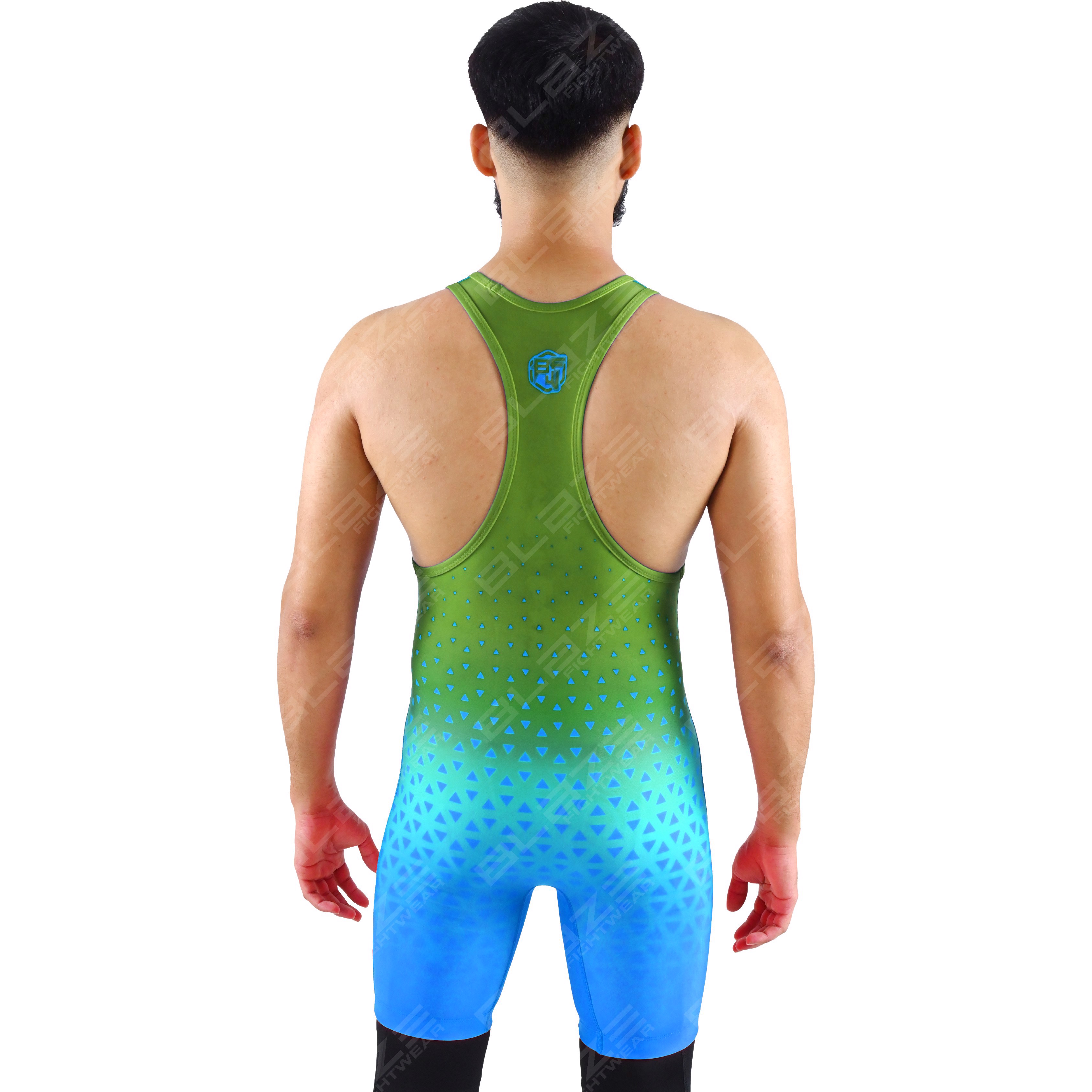 OEM men's high-elastic powerlifting singlet, one-piece wear featuring a refined knitted texture. - view 5