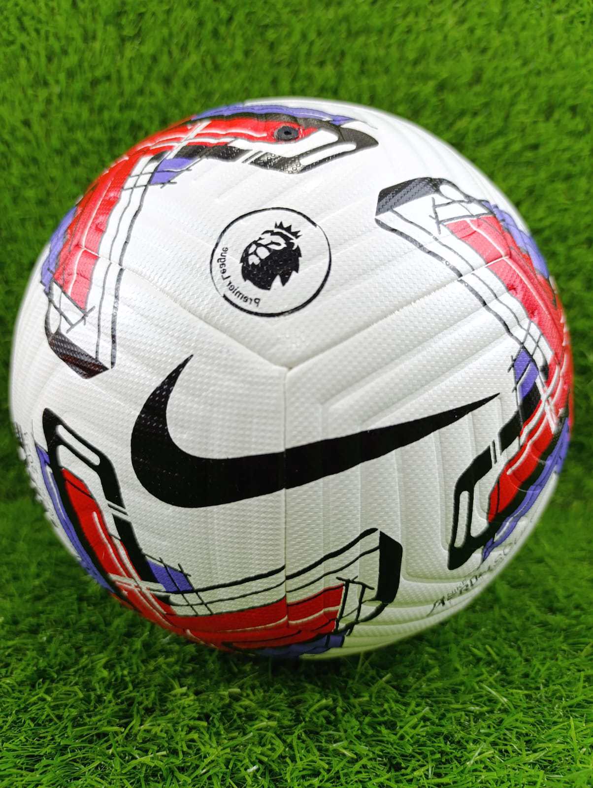 Thermo Bonded Soccer Ball Red Blue Color Combination Print, Official Size 5  - view 3