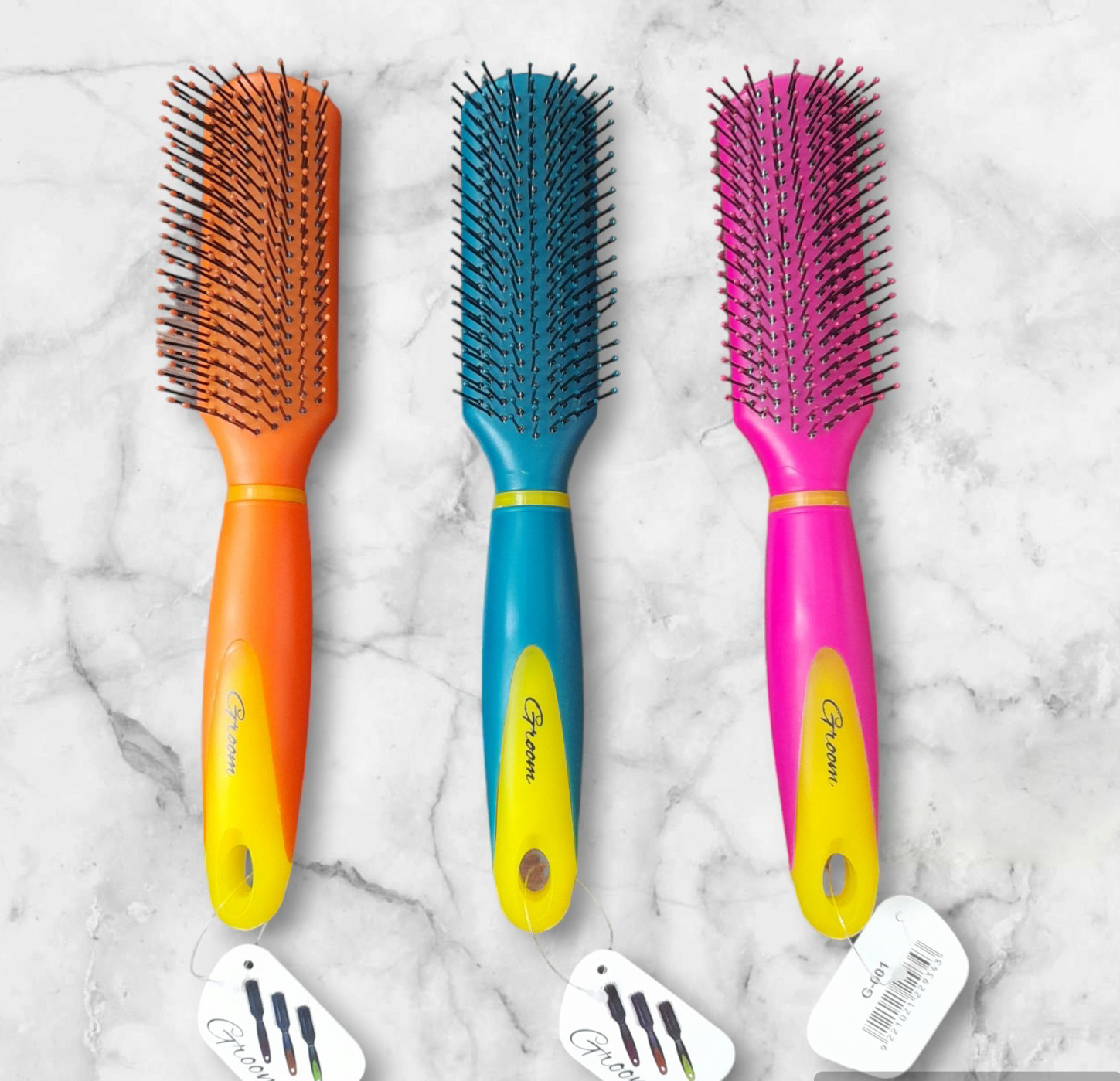 Elegant Bamboo Hair Brush for Gentle Detangling and Styling With Different Colours 