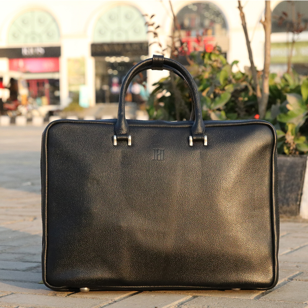 Double compartment Leather laptop bag, leather briefcase bag, business bag, leather bag - view 9